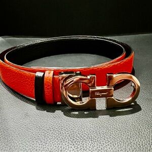 FERRAGAMO REVERSIBLE GANCINI BELT 38-39”